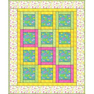 The-Garden-Pond-In-Flannel-II-Lime_Yellow-Quilt-Image-1