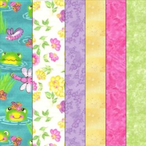 The-Garden-Pond-In-Flannel-II-Purple-Butterfly-Fabric-Image-1