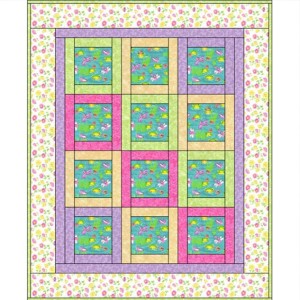 The-Garden-Pond-In-Flannel-II-Purple-Butterfly-Quilt-Image